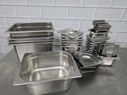 Plateau gastronorme en acier inoxydable (20x)