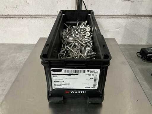 Würth 9.86 kg Verzonken schroef M8 x 40 in stapelbare bak