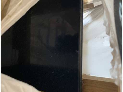 Hartglas-Schwarzglas-Raumtrenner 178 x 134 cm