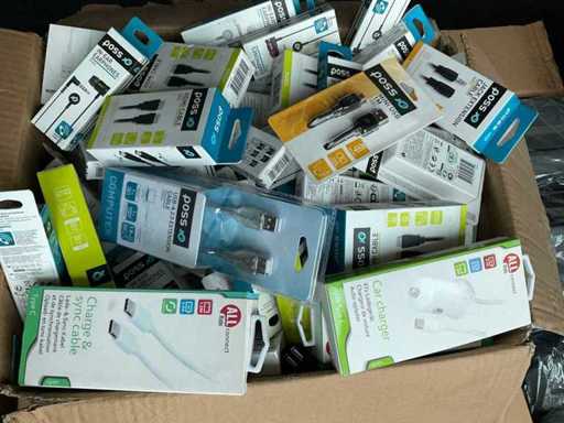 All Conect - earphones, chargers, charging cables (115x)