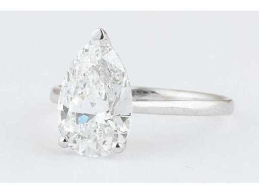 14 Karaat witgouden ring met 2,00 ct. diamant