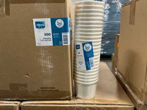 Partij Depa soep bekers 236ml wit (2500x)