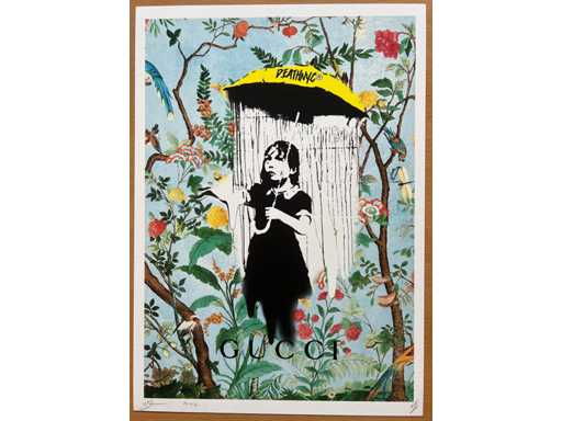 DEATH NYC: Floral Banksy Nola Girl