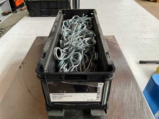 Würth 6.86kg Retaining spring double eye 4.5x80 in stackable box
