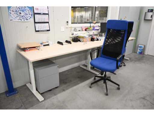 Meroni Garland adjustable Desk including office chair