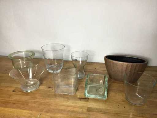 8 pots de fleurs/vases - Jardinier de fleurs