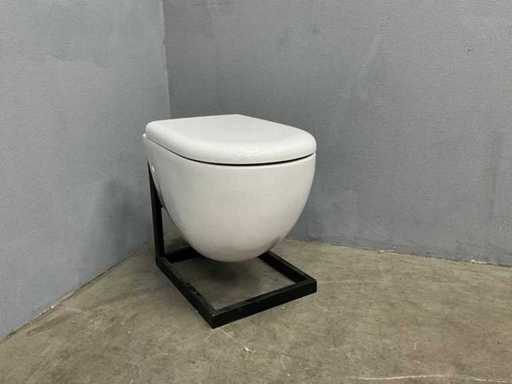 Hatria - Toilettes murales avec siège de toilette et plaque de contrôle