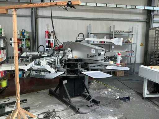 2020 Hebbecker S-0408-4045 Automatische carrousel zeefdrukmachine