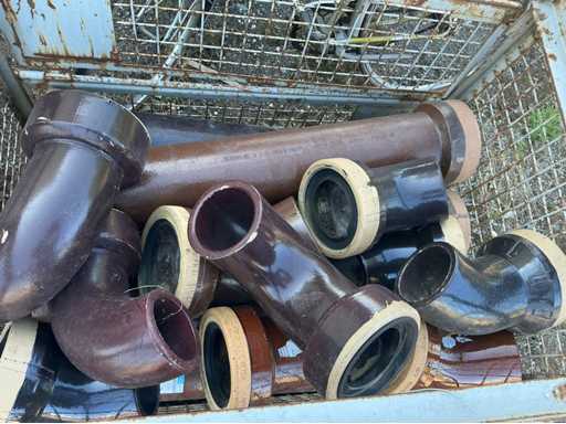 Lot of vitrified clay pipes and bends