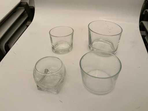 Lot of appetizers glasses