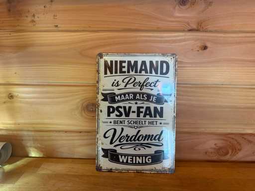 Metalen reclame bord
