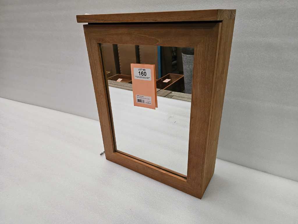 Teak-Line Mirror Cabinet Java 40 x H50cm Natural Door Right