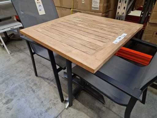 Gardini - Teak Tuintafel Volvic 70 x 70cm met Alu Antraciet Onderstel