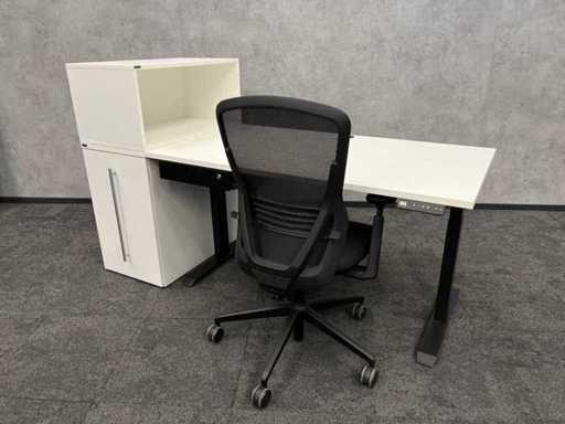 Vollständige elektrische Sitz-Stand-Arbeitsstation 140x80