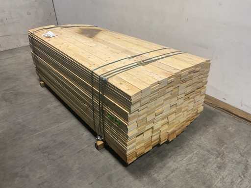 Vuren plank ruw - 240x10x2,2 cm (179x)