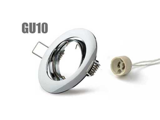160 x Solo Chrome line plafond inbouwspots, GU10