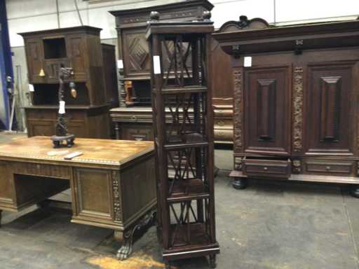 Vintage open corner cabinet