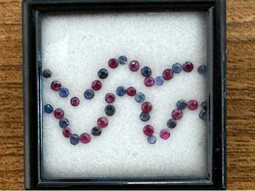 Rubies and sapphires 2.00 carat natural gemstones