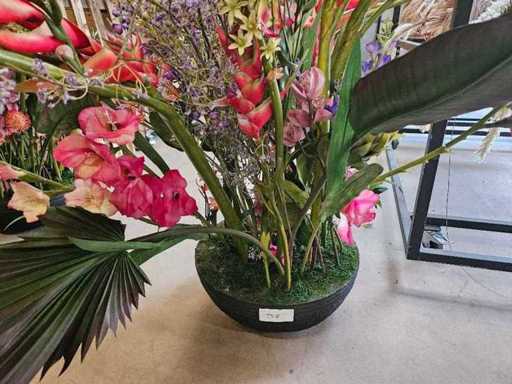 1x Ensemble de fleurs tropicales artificielles