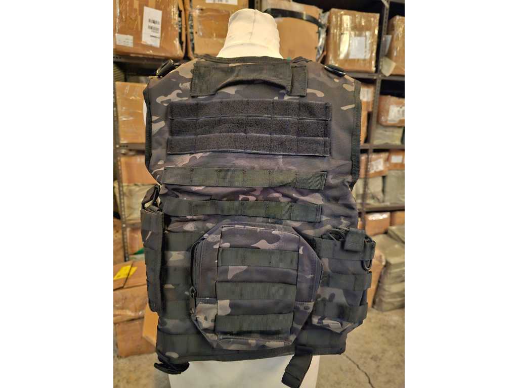 Woodland camo molle bulletproof vest - without protection plates (10x)