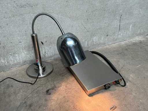 Plaque chauffante avec lampe chauffante