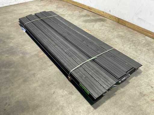 Vuren gevelbekleding channel sliding zwart 305x18x1,8 cm (28x)