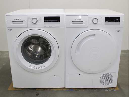 Bosch Serie|4 AquaStop EcoSilence Drive Wasmachine & Bosch Serie|4 Exclusiv Wasdroger
