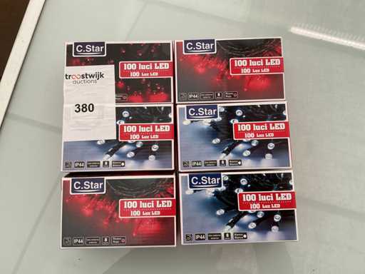 C.Star. Schutzart IP44. Innen- / Außenbereich, Weihnachts-LED-Beleuchtung. (6-fach)