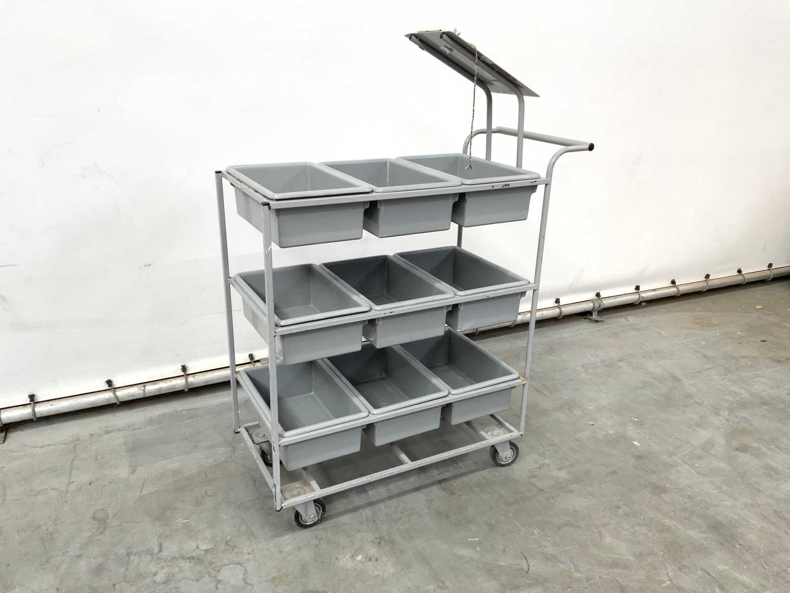 Trolley with bins (4x)