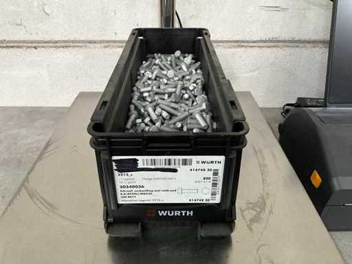 Würth 12.74 kg Schroef zeskantkop met voldraad M8 x 30 in stapelbare bak