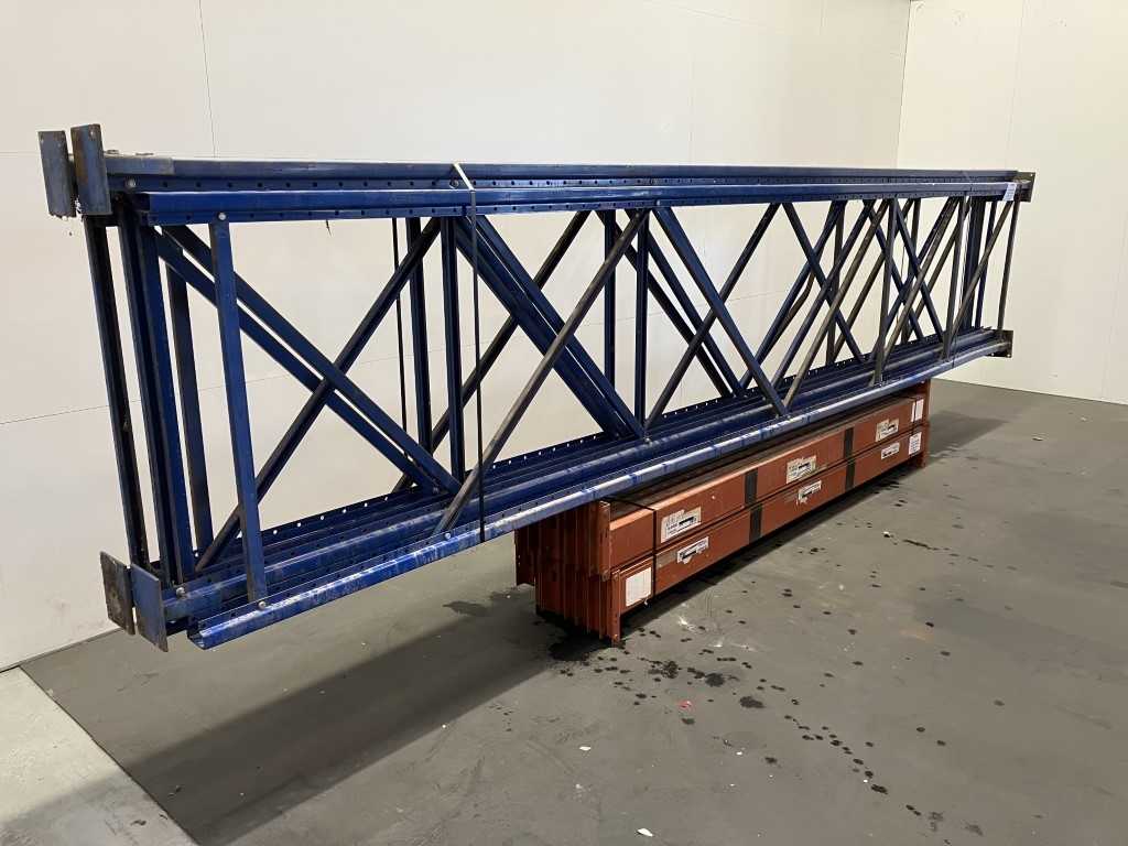 Pallet rack Length 11650 mm, Height 5500 mm, Depth 1050 mm 2 level, Second-hand