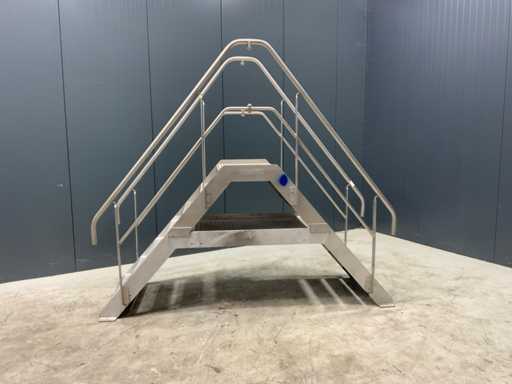 Edelstahlplattform 6 Stufen 140 cm Höhe