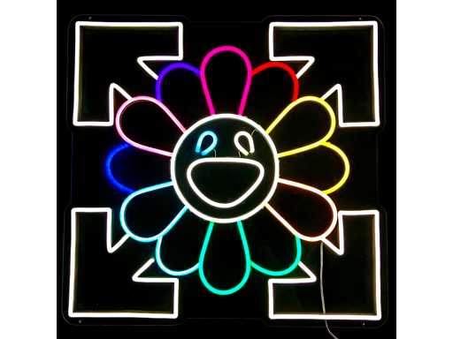 Takashi Murakami (naar) - Neon Bloemen (2022)