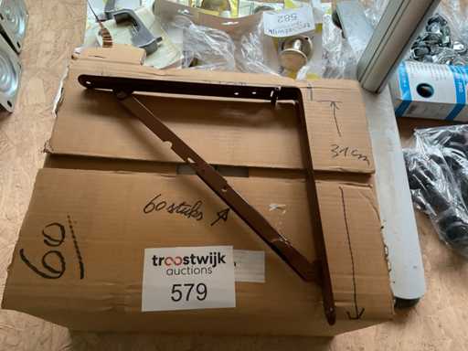 60 x bruine inklapbare plankdragers