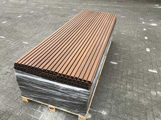 Composite - façade cladding rhombus profile teak (135x)
