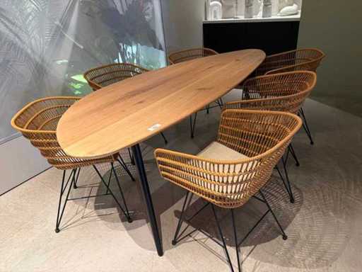 Satelliet Eetkamertafel met stoelen