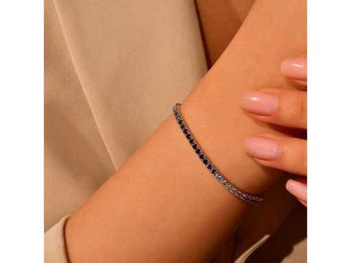 Luxe Natural Multi Soft Color Saffier Armband 4,86 karaat in 18 karaat witgoud