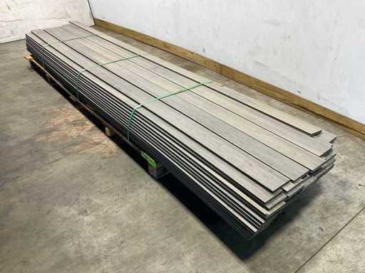 Tavola da decking composite Bamdura - Grigio chiaro - 400x14.3x2.2 cm (75x)