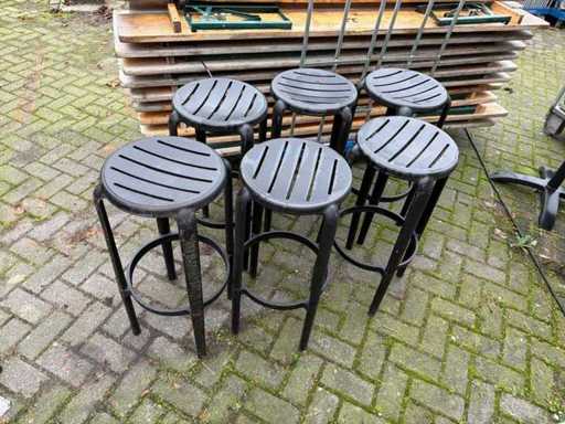 Plastikowy stołek barowy (6x)