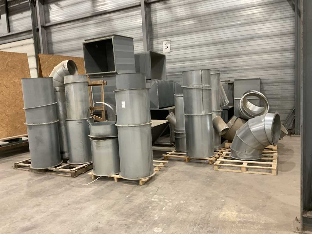 batch of galvanized air ducts
