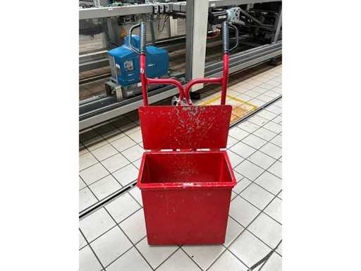 Camion à sacs avec boîte pour granules de colle thermofondue 