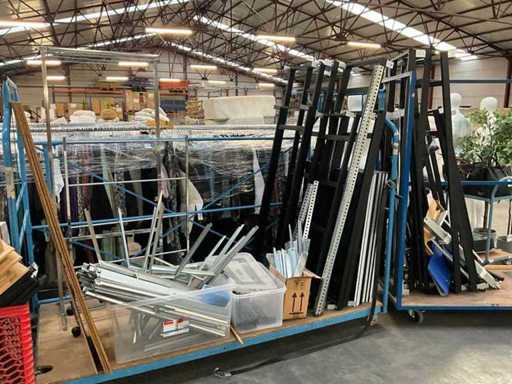 Various shop racks and clothing racks