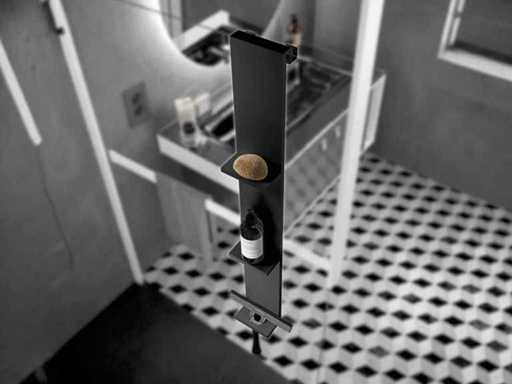 Novellini Frame hängende Duschgestell matt schwarz