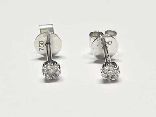 18 KT White Gold Earring With Natural Diamond