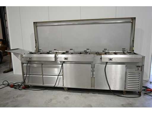 Van 't Wout Stainless Steel Mobile Refrigerated Workbench / Oliebollen Line