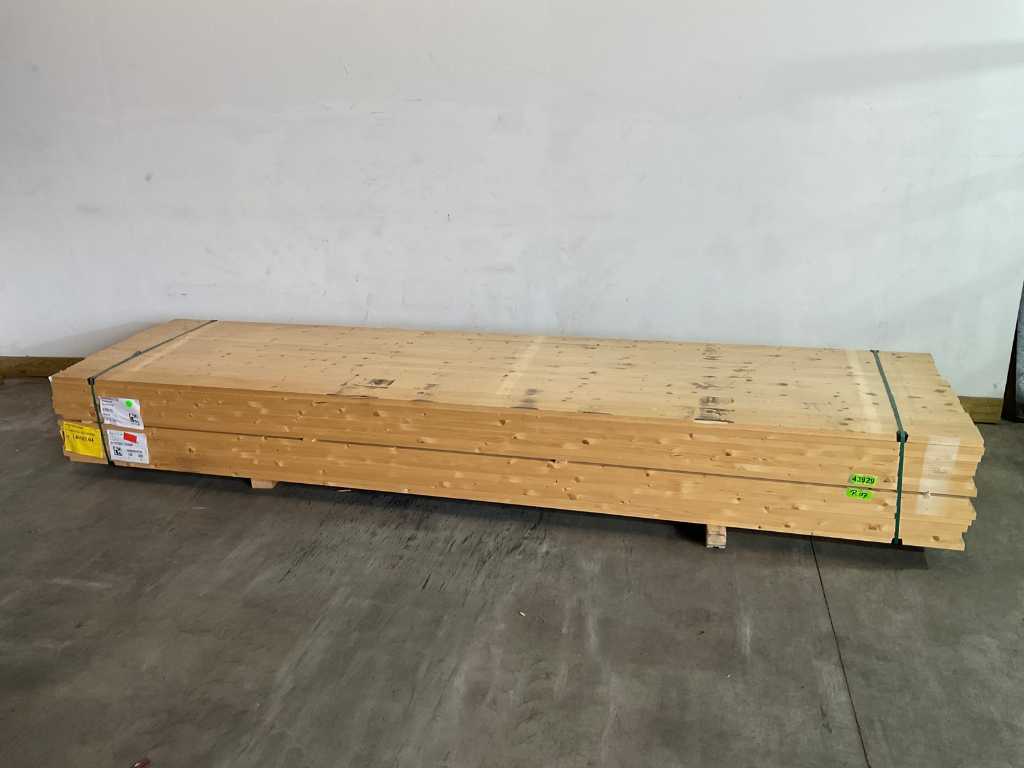 plank vurenhout 390x12x2,8 cm (60x)
