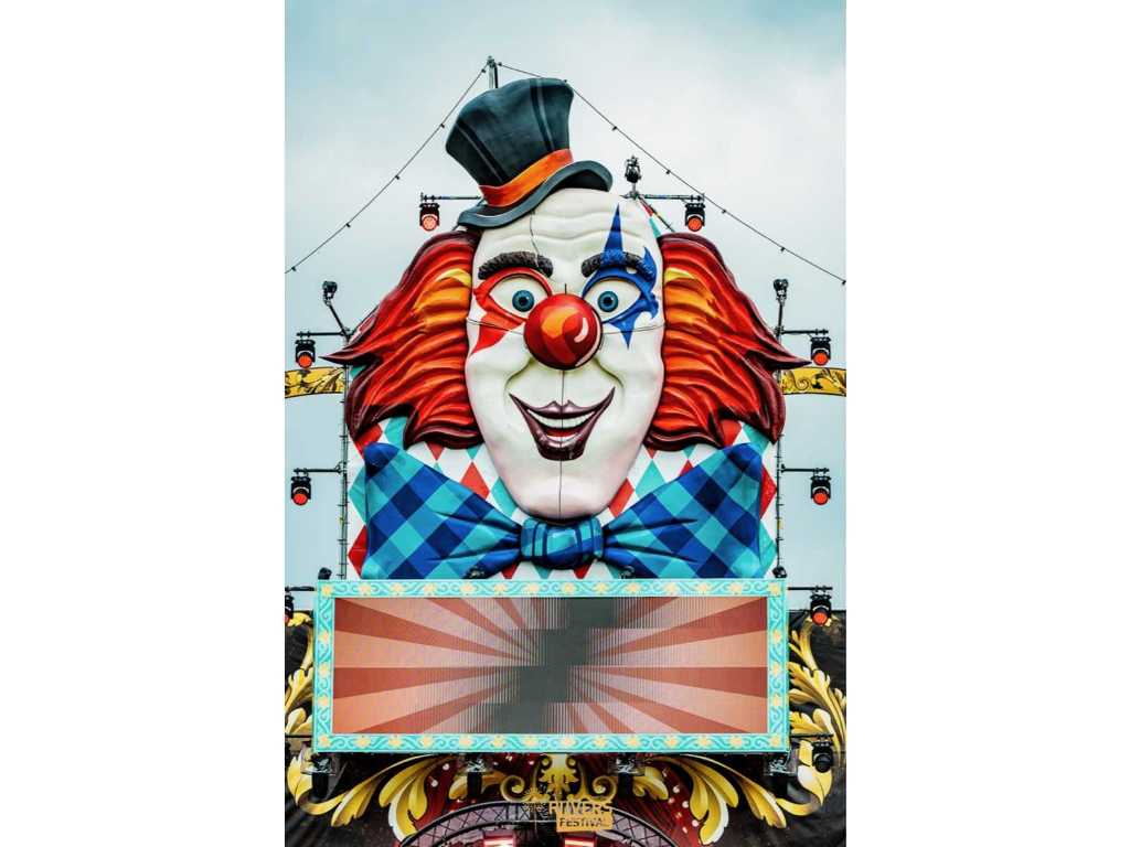 Décor Festival/Scène - Tête de clown 