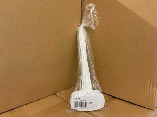 Partij steeketiketten 35cm wit (11250x)