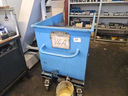 Container / Găleată de așchii albastru 450 l