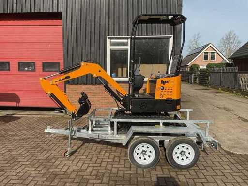 Earthmoving machines, generators, storage tents and tools